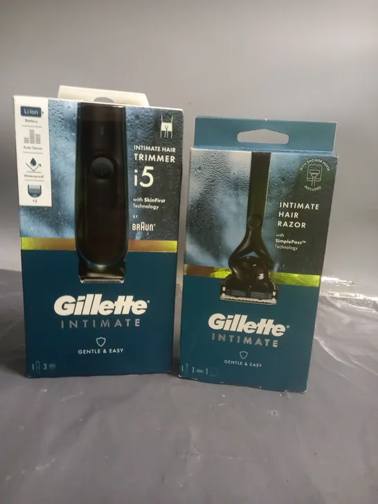 GILLETTE INTIMATE RAZOR AND TRIMMER