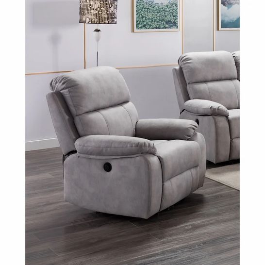 BOXED TALENCE ELECTRIC RECLINER LIGHT GREY