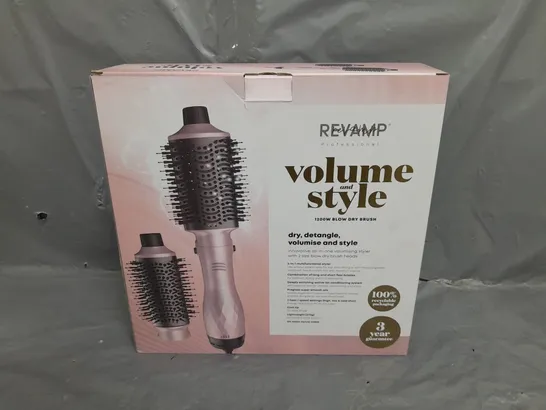 BOXED REVAMP PROFESSIONAL VOLUME AND STYLE 1200W BLOW DRY BRUSH 