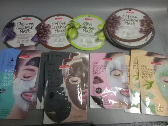 LOT OF 20 ASSORTED PUREDERM FACE MASKS