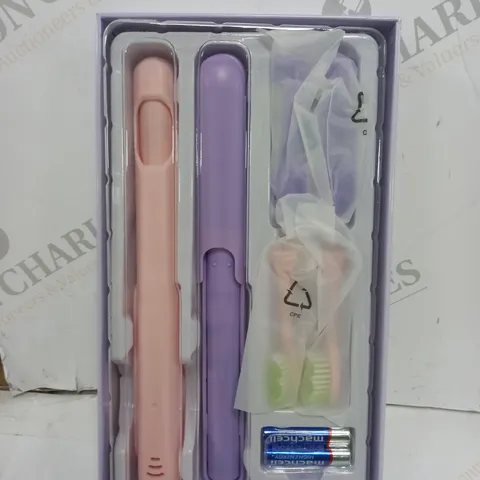 SIMPLY BEAUTY SIMPLY SMILE SONIC TOOTHBRUSH DUO WITH 4 BRUSH HEADS