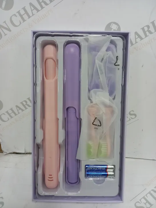 SIMPLY BEAUTY SIMPLY SMILE SONIC TOOTHBRUSH DUO WITH 4 BRUSH HEADS