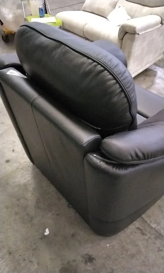 QUALITY BRITISH DESIGNED & MANUFACTURED G PLAN JACKSON CHAIR CAPRI BLACK LEATHER