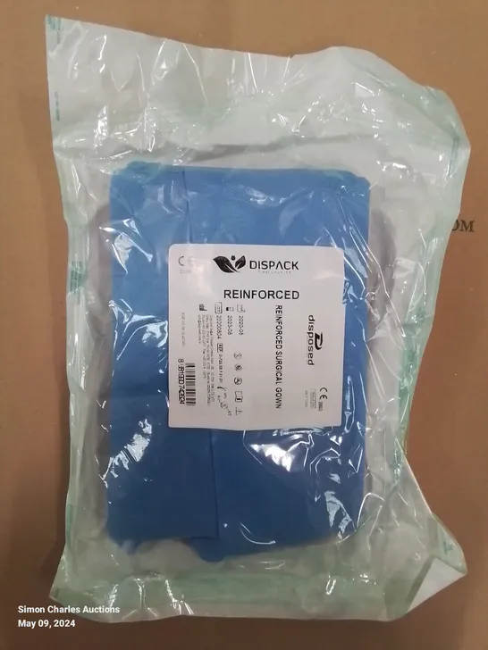 PALLET OF APPROXIMATELY 450 ASSORTED BRAND NEW GOWNS TO INCLUDE - DISPACK REINFORCED SURGICAL GOWNS IN SIZE LARGE & MEDCARE LAMINATED GOWNS IN SIZE XL