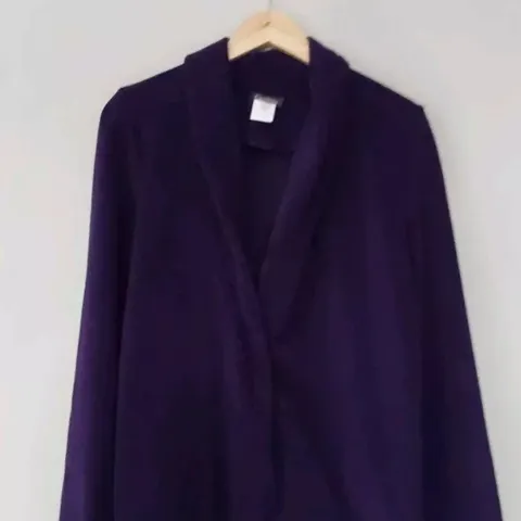 KIM & CO TEDDY FLEECE JACKET IN PURPLE SIZE XL 