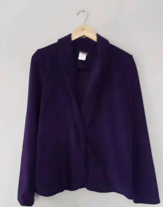 KIM & CO TEDDY FLEECE JACKET IN PURPLE SIZE XL 