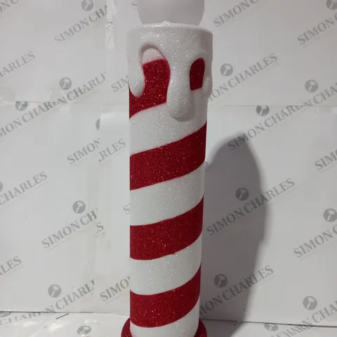 BOXED MR CHRISTMAS INDOOR/OUTDOOR LIGHT UP CANDLE RED/WHITE