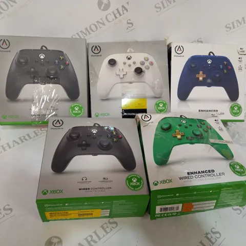 5 XBOX ONE WIRED CONTROLLERS