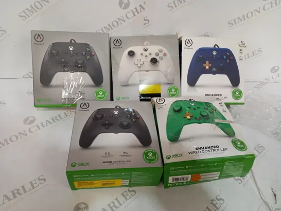 5 XBOX ONE WIRED CONTROLLERS