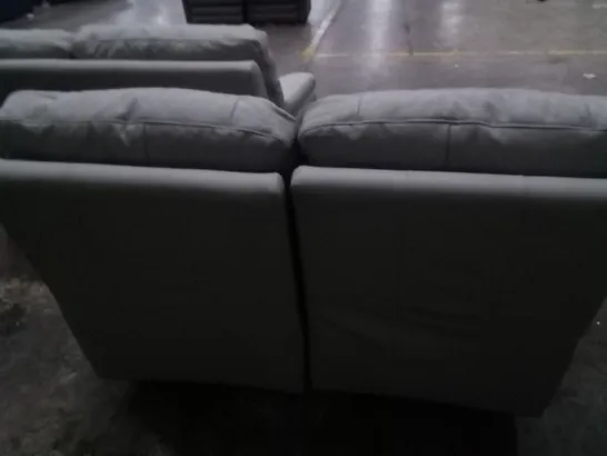 DESIGNER G PLAN MADE SEATTLE CAMBRIDGE GREY ELECTRIC RECLINING TWO SEATER SOFA AND FIXED TWO AND A HALF SEATER SOFA