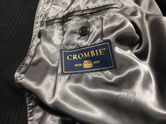 CROMBIE BLACK BUTTON THROUGH JACKET - L