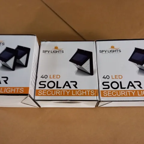 LOT OF 3 SPV LIGHTS 40 LED SOLAR SECURITY LIGHTS