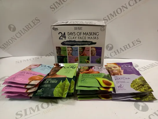 SET OF 5 BOXES OF APPROX 24 SKIN TRATS CLAY FACE MASKS 