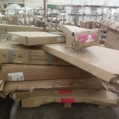 PALLET OF ASSORTED FLAT PACK FURNITURE PARTS