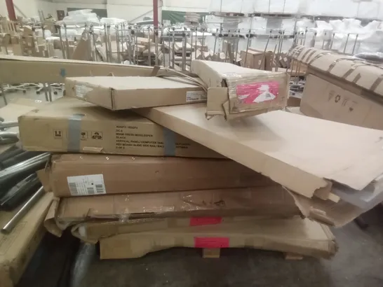 PALLET OF ASSORTED FLAT PACK FURNITURE PARTS