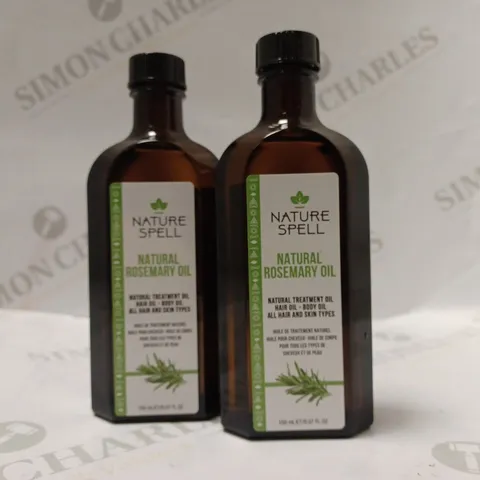 BOX OF 2 X 150ML NATURE SPELL NATURAL ROSEMARY OIL 