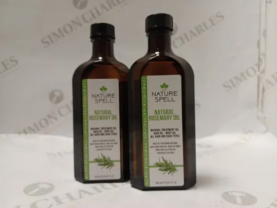 BOX OF 2 X 150ML NATURE SPELL NATURAL ROSEMARY OIL 