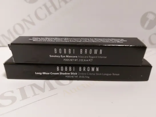 BOX OF 2 BOBBI BROWN ITEMS TO INCLUDE SMOKEY EYE MASCARA, LONG-WEAR CREAM SHADOW STICK