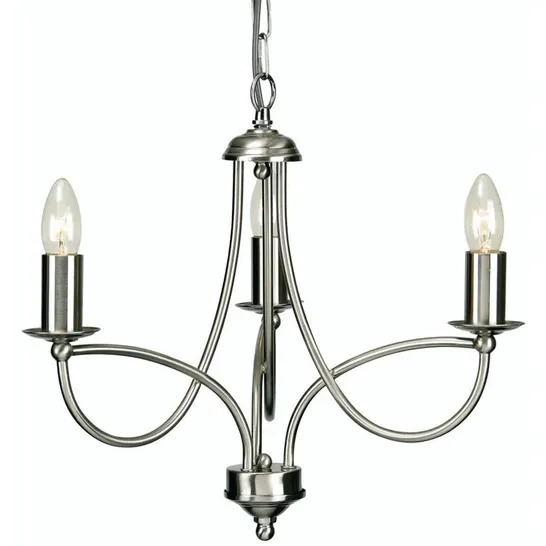 BOXED MILL 3-LIGHT CANDLE STYLE CHANDELIER (1 BOX)