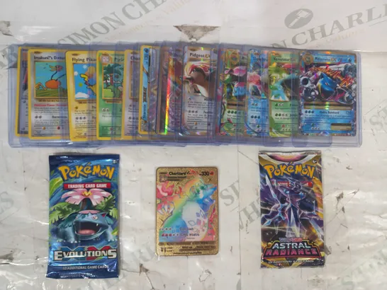 LOT OF ASSORTED POKÉMON TRADING CRADS W. BOOSTER PACKS