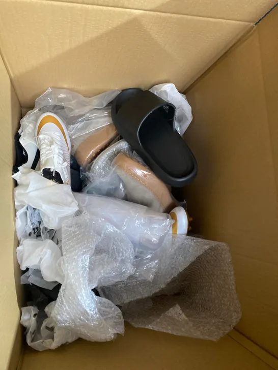 BOX OF 16 ASSORTED ITEMS OF FOOTWEAR TO INCLUDE: ZARA, JEEP ETC