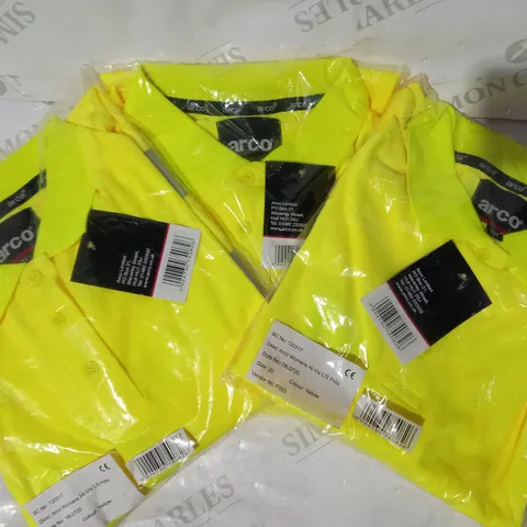 LOT OF APPROXIMATELY 5 BRAND NEW WOMENS HI-VIS POLO TOP IN YELLOW SIZE 20