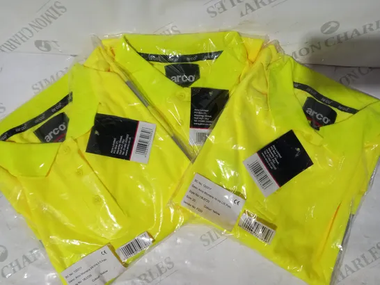 LOT OF APPROXIMATELY 5 BRAND NEW WOMENS HI-VIS POLO TOP IN YELLOW SIZE 20