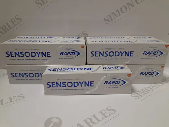 LOT OF APPROX 9 X 75ML SENSODYNE RAPID RELIEF WHITENING TOOTHPASTE