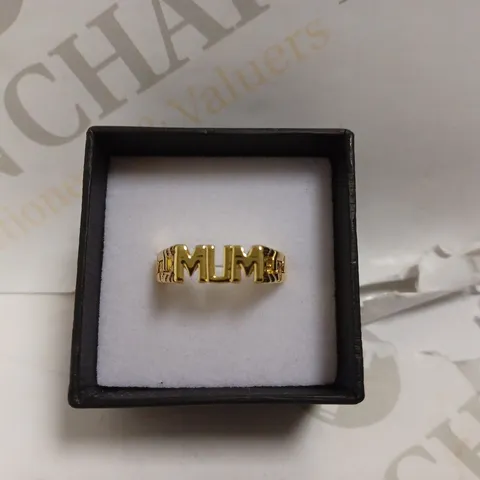 GOLD EFFECT MUM RING - SIZE 7