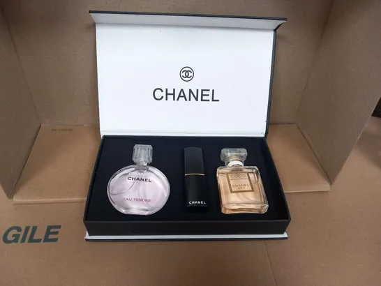 BOXED CHANEL TRAVEL GIFT SET