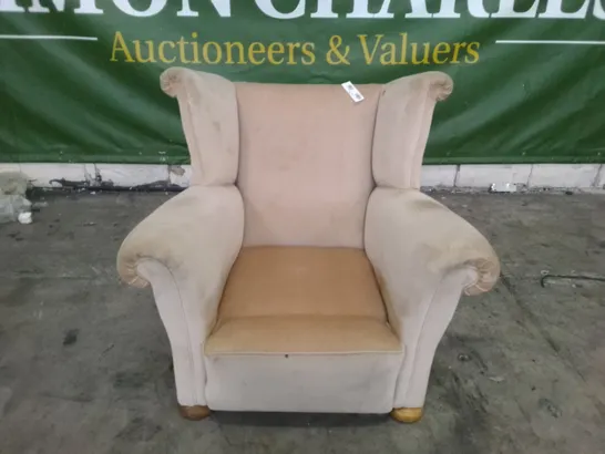 QUALITY DESIGNER ARMCHAIR - BEIGE FABRIC 