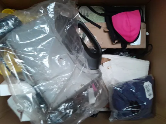 BOX OF APPROXIMATELY 10 ASSORTED HOUSEHOLD ITEMS TO INCLUDE SPEEDPHONE 52, ETC - COLLECTION ONLY