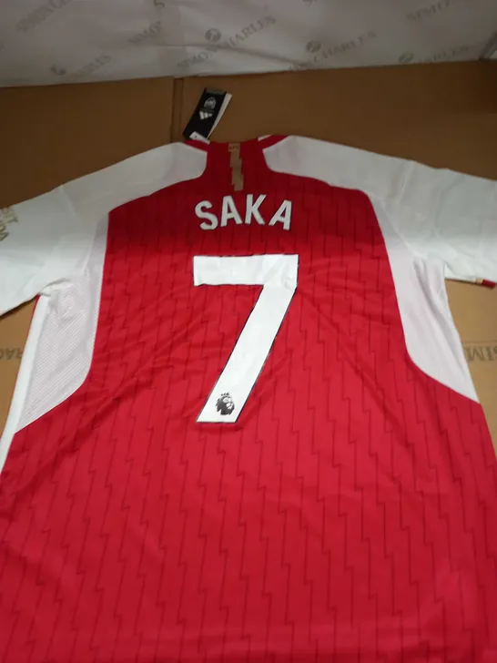 ARSENAL FC HOME SHIRT WITH SAKA 7 ON THE BACK SIZE XXL