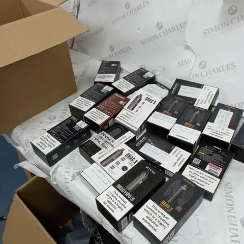 BOX OF APPROXIMATELY 24 ASSORTED VAPING ITEMS - SOME MAY NOT TURN ON