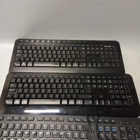 BOX OF APPROXIMATELY 15 ASSORTED KEYBOARDS TO INCLUDE - MICROSOFT , DELL