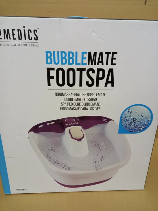 BOXED HOMEDICS BUBBLE MATE FOOT SPA