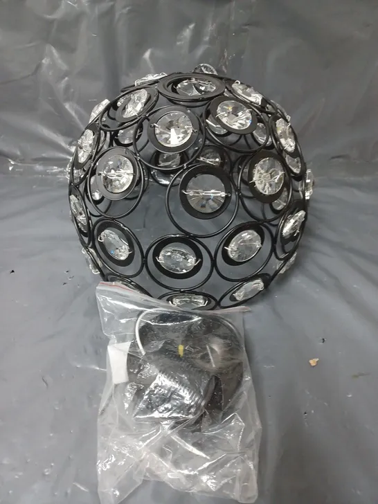 CRYSTAL SPHERE CHANDELIER STYLE LAMPSHADE WITH FITTINGS