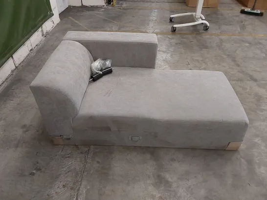 DESIGNER FABRIC UPHOLSTERED CHAISE SOFA PIECE 