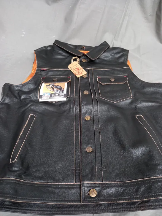 13 AND A HALF CUSTOM APPAREL BIKER JACKET IN BLACK - XXXXL