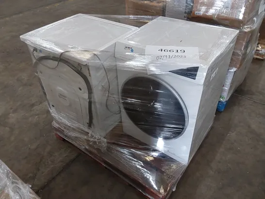 PALLET OF 2 HISENSE WDQY1014EVJM 60CM FREESTANDING 10KG FRONT LOADING WASHER DRYERS