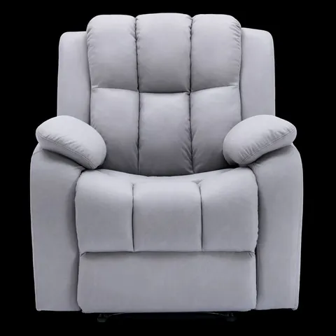 BOXED BROOKLINE GREY FABRIC MANUAL RECLINING ARMCHAIR(2 BOXES)