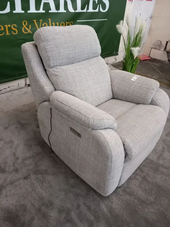 DESIGNER G PLAN KINGSBURY BEACH OATMEAL ELECTRIC RECLINING ARM CHAIR