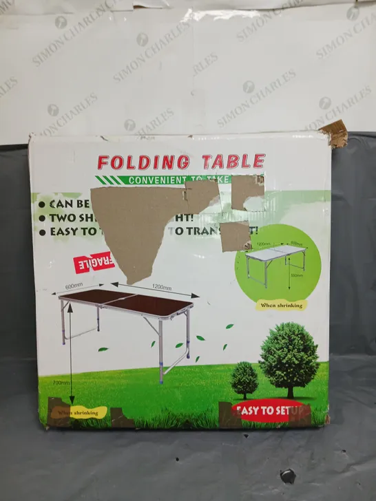 BOXED FOLDING TABLE 600MM BY 1200MM - COLLECTION ONLY 