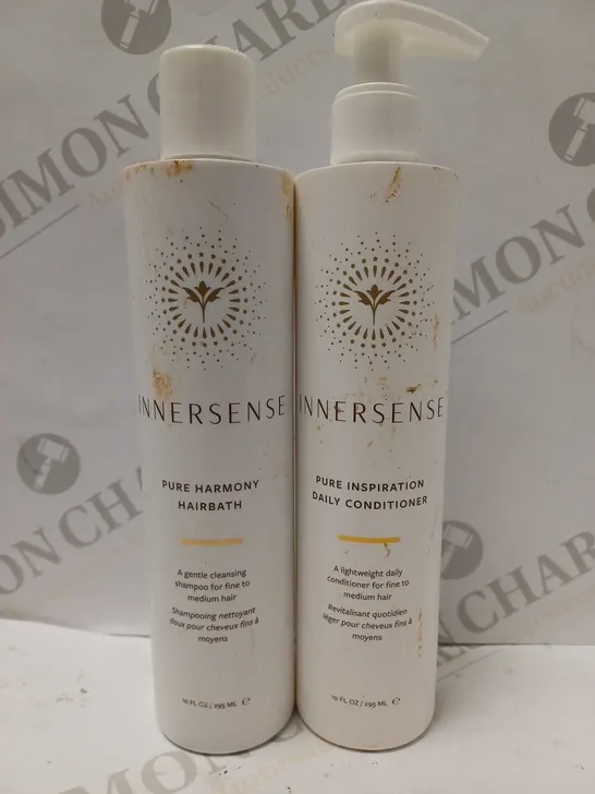 LOT OF 2 INNERSENSE PRODUCTS TO INCLUDE HAIR BATH 295ML & CONDITIONER 295ML