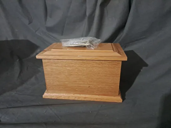 BOXED WOODEN CREMATION ASHES CASKET 