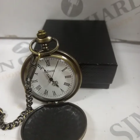 MENS EDISON POCKET WATCH WITH CHAIN