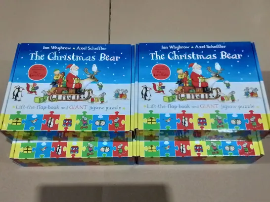 LOT OF 4 BRAND NEW CHRISTMAS BEAR BOOK AND JIGSAW SETS