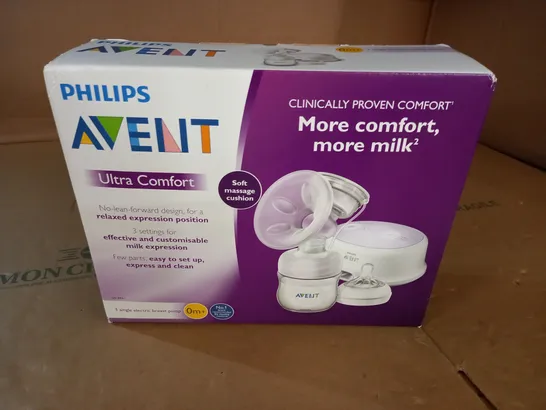 SEALED PHILIPS AVENT ULTRA COMFORT SINGLE ELECTRIC BREAST PUMP