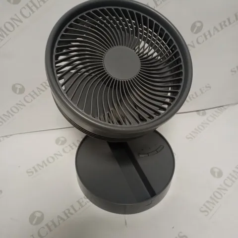 BELL & HOWELL RECHARGEABLE EXTENDABLE DESK & FLOOR FAN, GREY