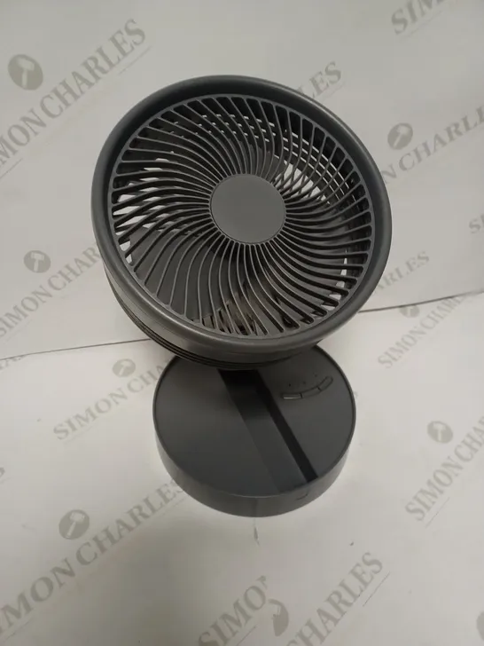 BELL & HOWELL RECHARGEABLE EXTENDABLE DESK & FLOOR FAN, GREY